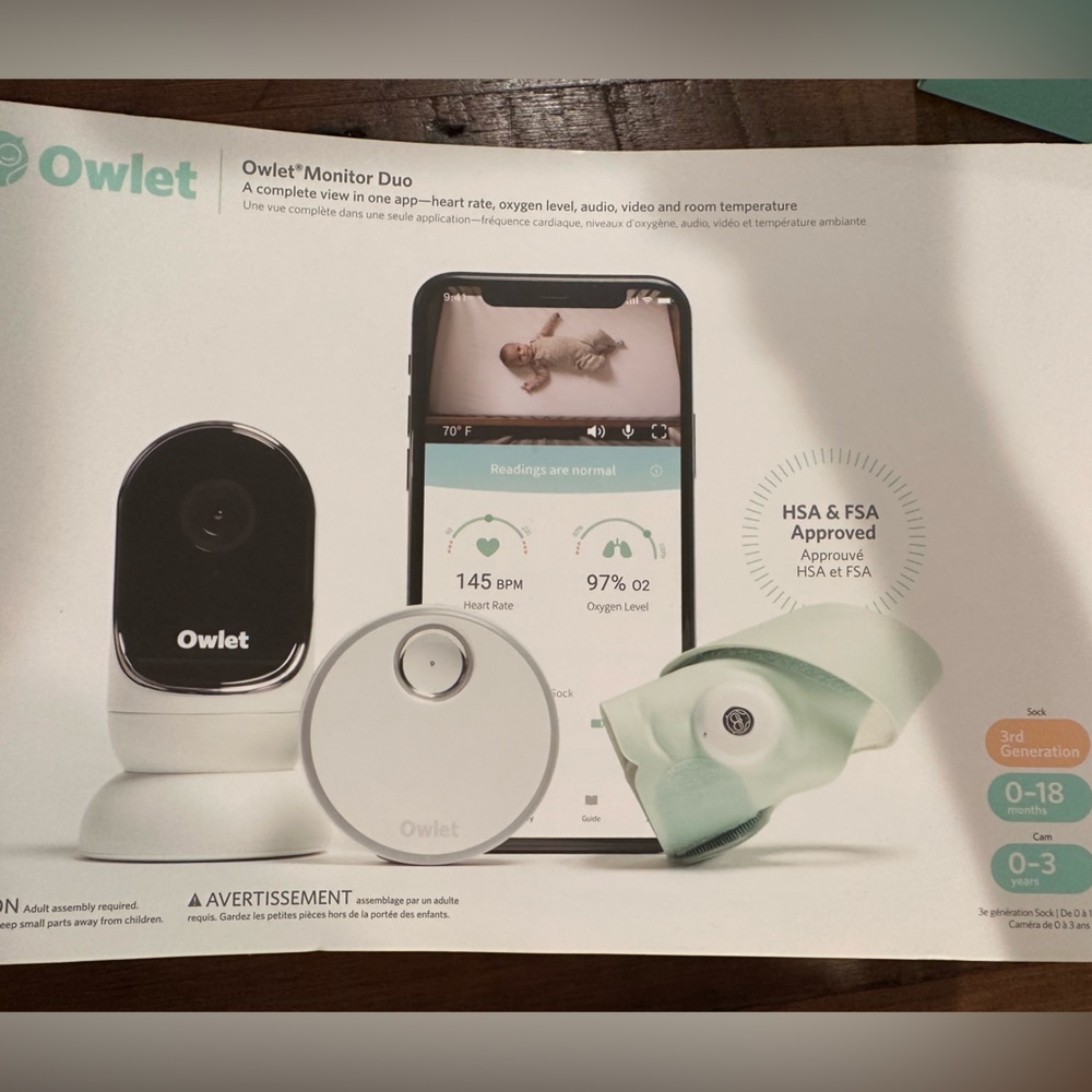 Owlet socks and camera 3rd generation